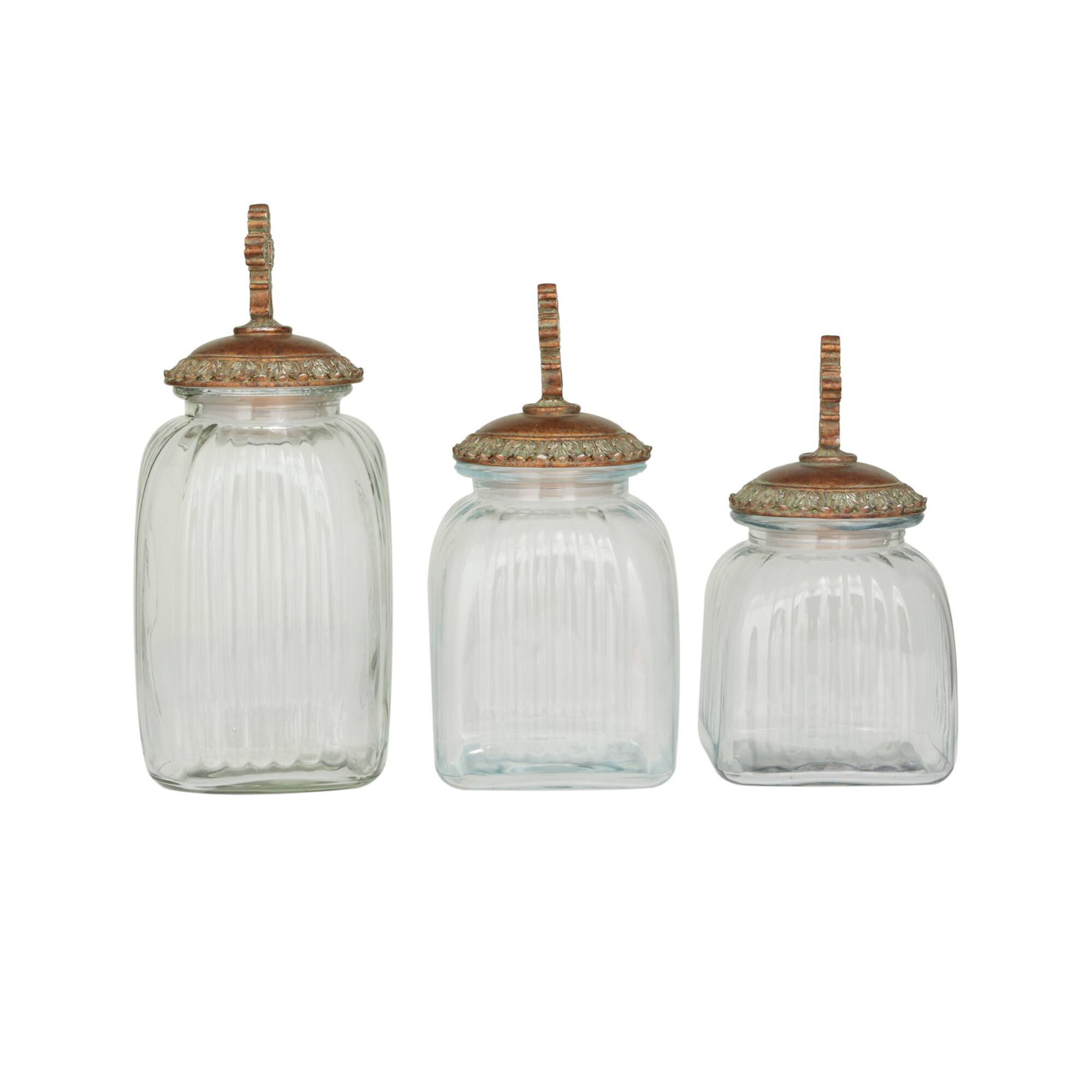 Brown Polystone Traditional Decorative Jar Set